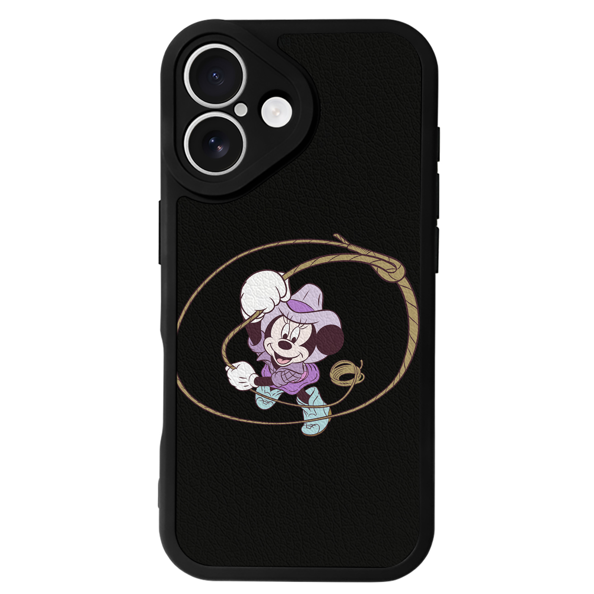 （画像用） ミッキーマウス Mickey Mouse 【iPhone 16シリーズ対応】シリコンスマホケース（レザー調） 材質：シリコン